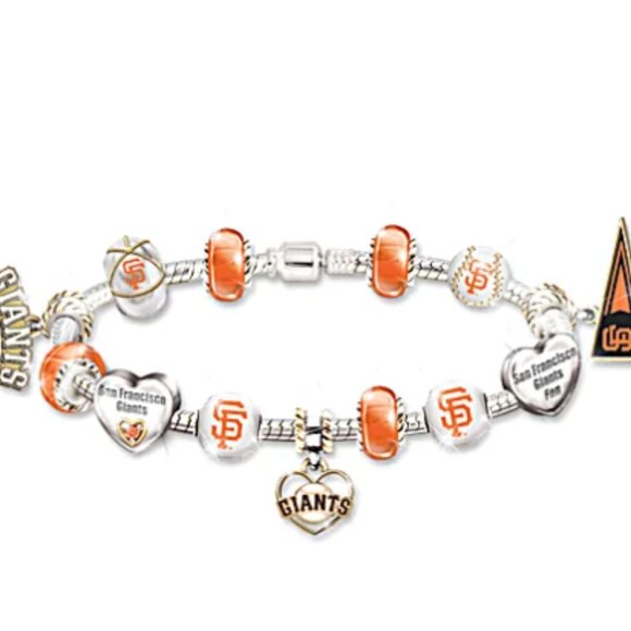 San Francisco Giants 2012 World Series Champs Beaded Charm Bracelet - Picture 1 of 6